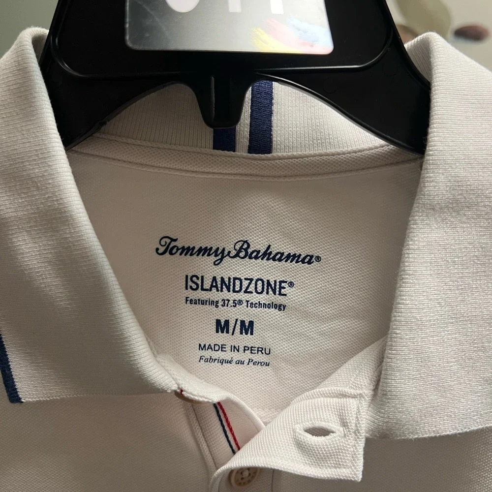 Tommy Bahama White Polo Aloha America #311 - Picture 2 of 5